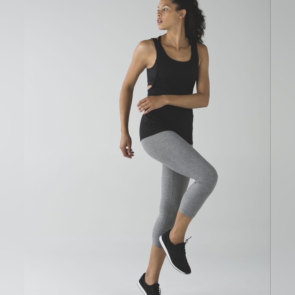 Lululemon Wunder Under Crop III Heathered Slate